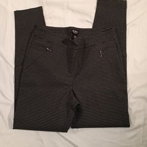SOHO Apparel Ltd Black  & Gray Slip on Dress Pants